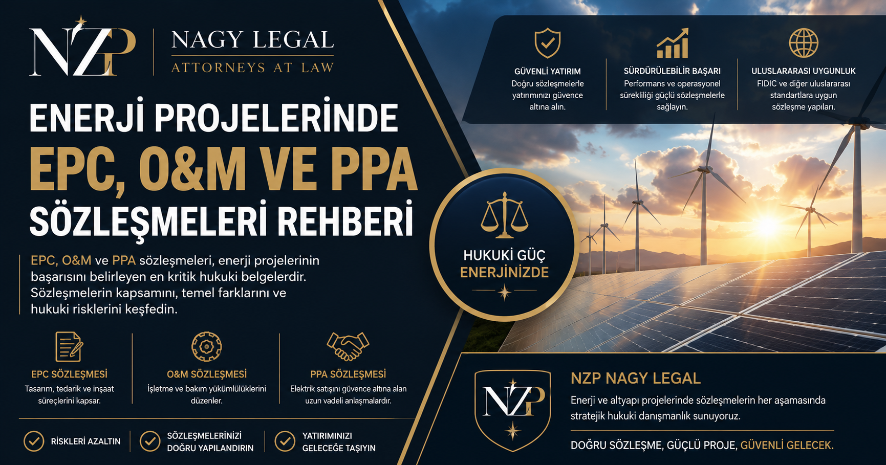 Enerji Projelerinde EPC, O&M ve PPA Sözleşmeleri Rehberi | NZP NAGY LEGAL